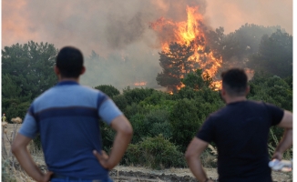 İzmir'de 20 saattir süren orman yangını kontrol altına alındı.